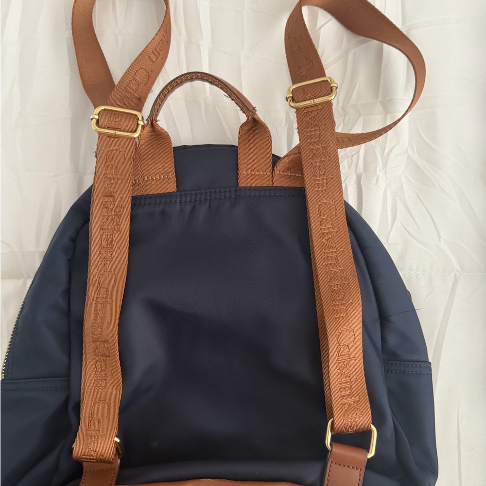 Calvin Klein Navy and Tan Backpack - Picture 4 of 8